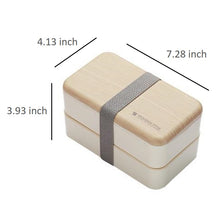 Load image into Gallery viewer, Japanese Style Double Layer Lunch Box with Bag (BPA Free)
