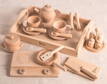 Load image into Gallery viewer, Wooden Kitchen and Tea Pot Sets for Kids
