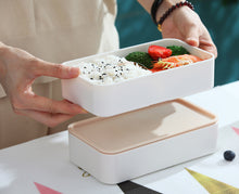 Load image into Gallery viewer, Japanese Style Double Layer Lunch Box with Bag (BPA Free)
