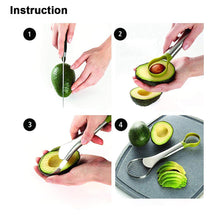 Load image into Gallery viewer, Stainless Avocado Knife Kernel Separator/Slicer
