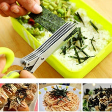 Load image into Gallery viewer, 5 Blades Stainless Steel Vegetable Scissors
