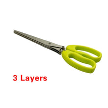 Load image into Gallery viewer, 5 Blades Stainless Steel Vegetable Scissors
