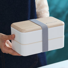 Load image into Gallery viewer, Japanese Style Double Layer Lunch Box with Bag (BPA Free)
