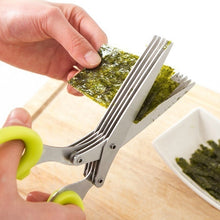 Load image into Gallery viewer, 5 Blades Stainless Steel Vegetable Scissors
